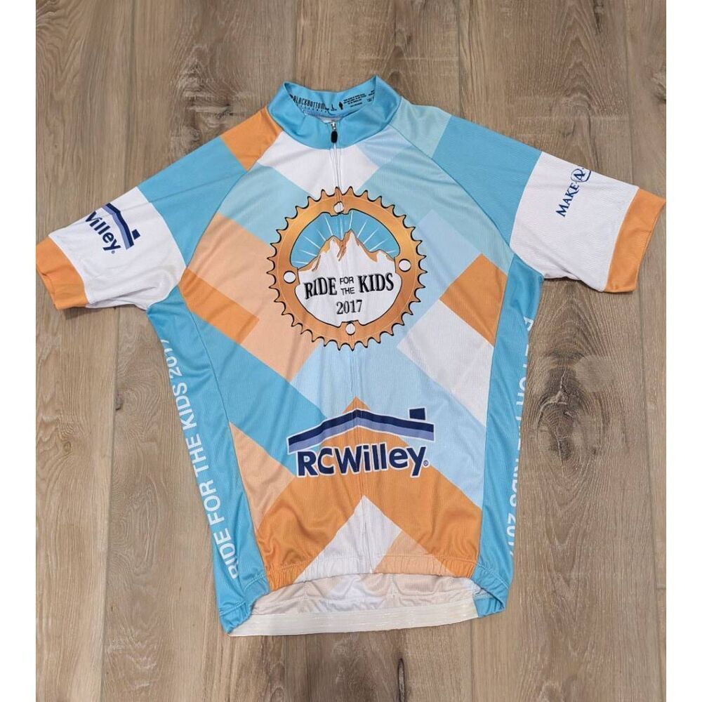 Blackbottom Ride for the Kids Jersey RC Willey Men’s L –Road Bike Cycling Jersey
